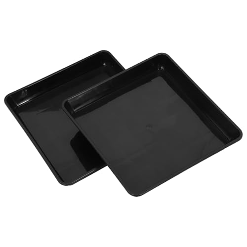 DOITOOL Quadratischer Blumentopf-Untersetzer: 2 Stück Blumentopf-Untersetzer Aus Kunststoff Wassertropfschale Für Drinnen Und Draußen Keine Löcher Pflanzen Gartenuntersetzer 41 X 41 X 5 5 von DOITOOL