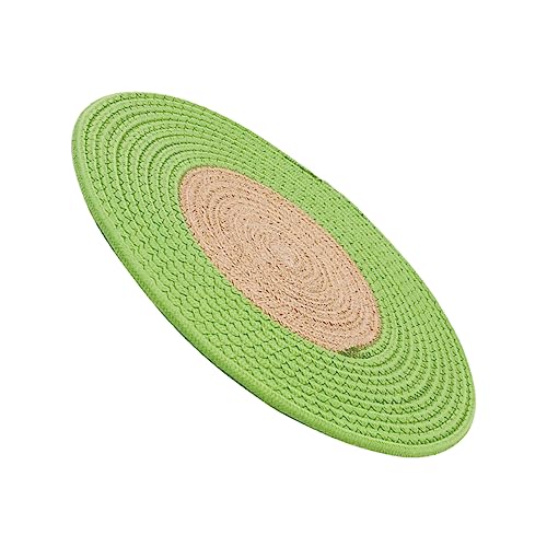 DOITOOL Kratzbrett Für Katzen Gestrickte Katzenmatte Naturbaumwolle Weiß Katzenbedarf Katzenschlafmatte von DOITOOL