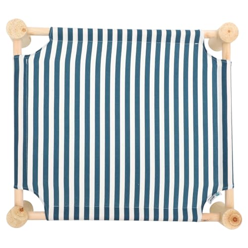 DOITOOL Katzen-hundenest Erhöhtes Haustierbett Katzenbett Aus Holz Gestreiftes Design Waschbares Katzenbett Haustierbedarf DOITOOL Katzen-hundenest Erhöhtes Haustierbett Katzenbett Aus Holz Gestreiftes Design Waschbares Katzenbett Haustierbedarf von DOITOOL