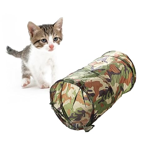 DOITOOL Katzentunnel Mit 2 Löchern Grünes Camouflage-katzenspielzeug Für Kätzchen Und Welpen DOITOOL Katzentunnel Mit 2 Löchern Grünes Camouflage-katzenspielzeug Für Kätzchen Und Welpen von DOITOOL