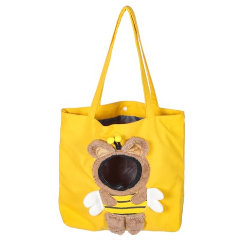 DOITOOL Reisetragetasche Für Katzen – Tragetasche Aus Canvas – Tragetasche Für Haustiere – Bienen-katzentasche – Leichte Und Tragbare Katzentragetasche von DOITOOL