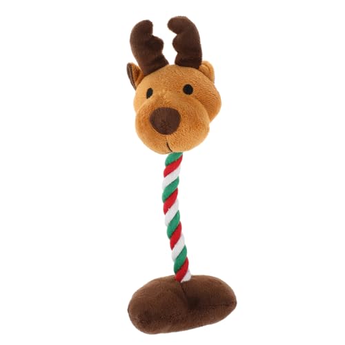 DOITOOL Weihnachts-Plüschtier mit Hundegeräusch Weihnachtskauspielzeug für Hunde Hundekauspielzeug für kleine Hunde Weihnachtssto Spielzeuge Welpenzubehör Hundespielzeug von DOITOOL