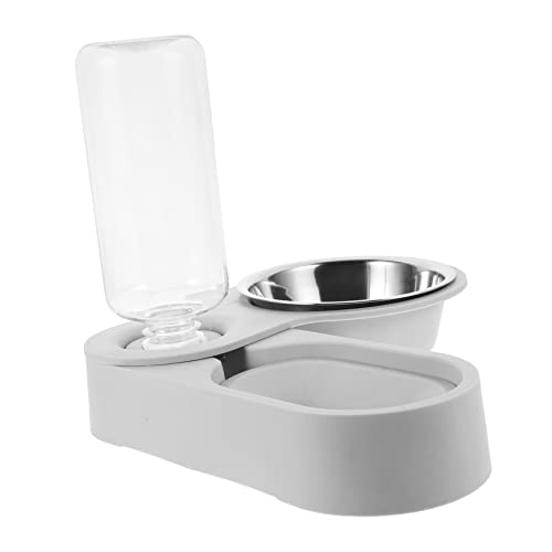 DOITOOL Zubringer Katze Rotierende Schüssel Gravity Water Futternäpfe Essen Behälter Tierfutter-Set Automatischer Getränkespender Essensbehälter Feeder Im Edelstahl Hundefutternapf Hase von DOITOOL