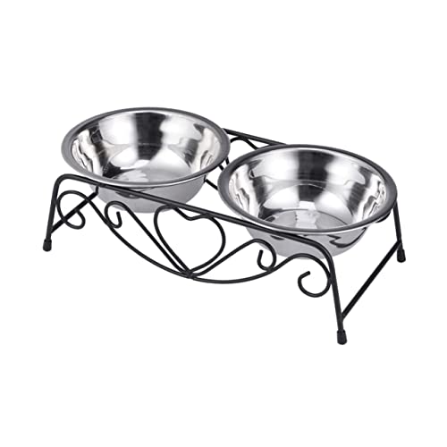 DOITOOL Edelstahl Hund Schüssel Set Dual Pet Feeder Nicht-Basis Für Welpen Katzen von DOITOOL