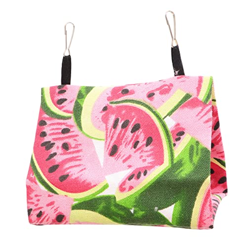 DOITOOL Papageien-hängematte Nest Wassermelonen-Segeltuch Schaukel Vogel-ruhebett Größe L Für Papageienhaus von DOITOOL