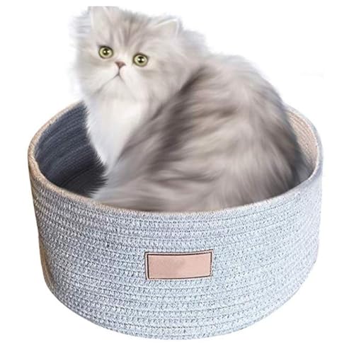 DOKLY Katzenbett Rund HaustierbettKätzchenbetten, Katzenkörbchen,Katzennest Katzenkorb,Bequemes Hand Stricken Baumwolle Sommer Katzenbettchen Katze Kratzen Waschbar Modern Kratzbrett,Gray DOKLY Katzenbett Rund HaustierbettKätzchenbetten, Katzenkörbchen,Katzennest Katzenkorb,Bequemes Hand Stricken Baumwolle Sommer Katzenbettchen Katze Kratzen Waschbar Modern Kratzbrett,Gray von DOKLY