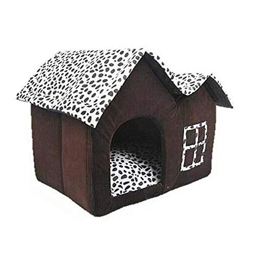 Hochwertige Hunde- und Katzenhütte in Kaffeebraun. Warmes Nest für Hunde- und Katzenbett,Point d'onde von DOKLY