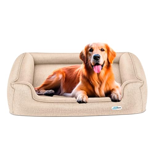 DOLCEPAW Hundebett, Hundesofa für Kleine, Mittelgroße und Große Hunde, Hundekorb Bezug Waschwar, Hundekissen mit Anti-Rutsch Boden, Haustierbett für Hunde und Katzen - 110 x 75 x 27 cm von DOLCEPAW