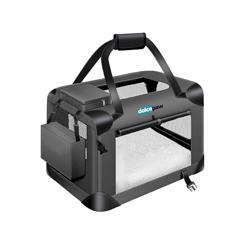 DOLCEPAW Transportbox Hund Katze Transporttasche (Anthrazit, XL) von DOLCEPAW