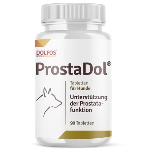 DOLFOS PETS ProstaDol - Nahrungsergänzungsmittel für Hunde 90 Tabletten, Unterstützung der Prostata und Harnwege Funktion - Natürliche Inhaltsstoffe - Unterstützung bei Störungen beim Wasserlassen von DOLFOS PETS