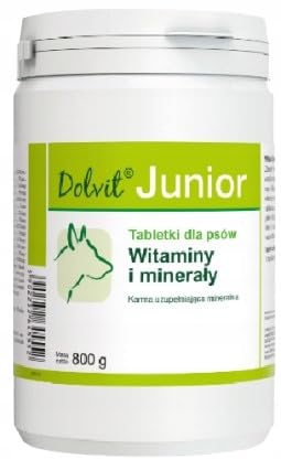 DOLFOS Dolvit Junior 800g 510 Tabletten EIN Vitamin- und Mineralstoffpräparat für Welpen und Junghunde DOLFOS Dolvit Junior 800g 510 Tabletten EIN Vitamin- und Mineralstoffpräparat für Welpen und Junghunde von DOLFOS