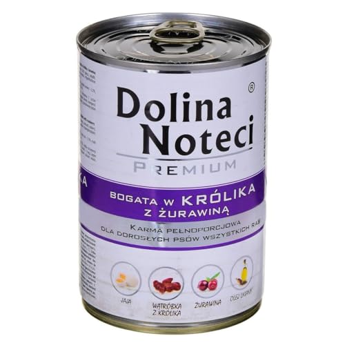 DNP Sp. z o.o. Dolina Noteci Dog Trockenfutter 400g Rabbit/żurawina Can / 24, 1 Stück (1er Pack) von DOLINA NOTECI