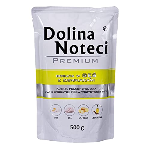 Dolina Noteci Dog Trockenfutter für Hunde, 500 g, Gänse, Potato Sachetka, 10 Stück von DOLINA NOTECI