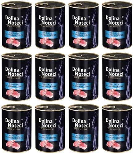 Dolina Noteci Glutenfrei Premium Nassfutter für Katzen Reich an Lammfleisch 400g (12-er Pack) von DOLINA NOTECI