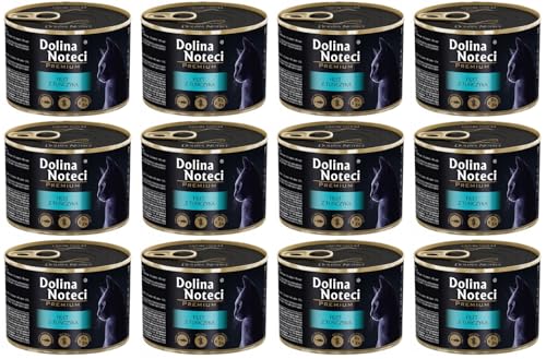 Dolina Noteci Glutenfrei Premium Nassfutter für Katzen mit Thunfischfilet 185g (12-er Pack) von DOLINA NOTECI
