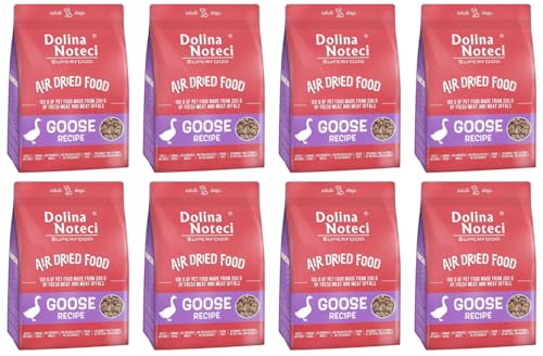 Dolina Noteci Glutenfrei Superfood Trockenfutter für Hunde - Gänsefleischgericht 1kg (8-er Pack) von DOLINA NOTECI