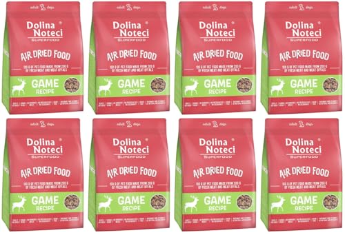 Dolina Noteci Glutenfrei Superfood Trockenfutter für Hunde - Wildgericht 1kg (8-er Pack) von DOLINA NOTECI