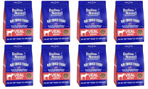 Dolina Noteci Glutenfrei Superfood Trockenfutter für Katzen - Kalbgericht 1kg (8-er Pack) von DOLINA NOTECI