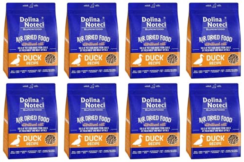 Dolina Noteci Glutenfrei Superfood Trockenfutter für sterilisierte Katzen - Entengericht 1kg (8-er pack) von DOLINA NOTECI