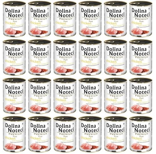 Dolina Noteci Premium Pure reich an Huhn mit Reis - Glutenfrei Nassfutter für Hunde mit Allergien 400g (24-er Pack) von DOLINA NOTECI