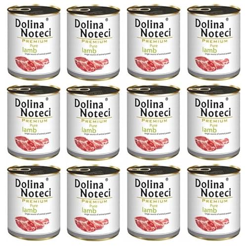Dolina Noteci Premium Pure reich an Lamm - Glutenfrei Nassfutter für Hunde mit Allergien 800g (12-er Pack) von DOLINA NOTECI