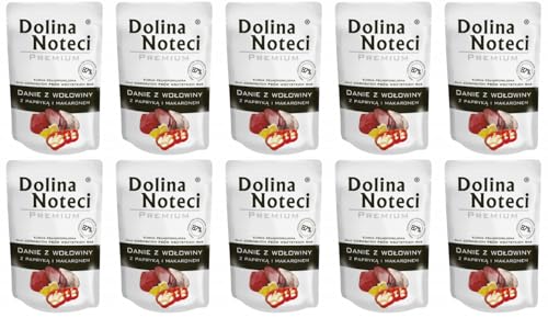 Dolina Noteci Premium - Rindgericht mit Paprika und Nudeln - Glutenfrei Nassfutter für Hunde 300g (10-er Pack) von DOLINA NOTECI