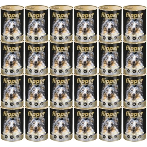 Flipper mit Rindfleisch und Geflügel Hundefutter nass 24x 400g von DOLINA NOTECI