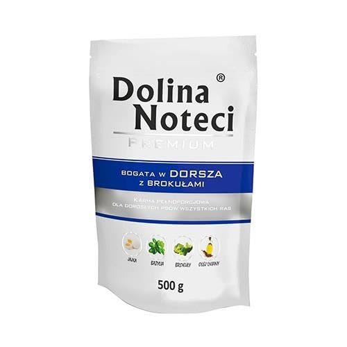 Hundefutter Dorsch mit Brokkoli Tal Noteci Premium Beutel 500g von DOLINA NOTECI