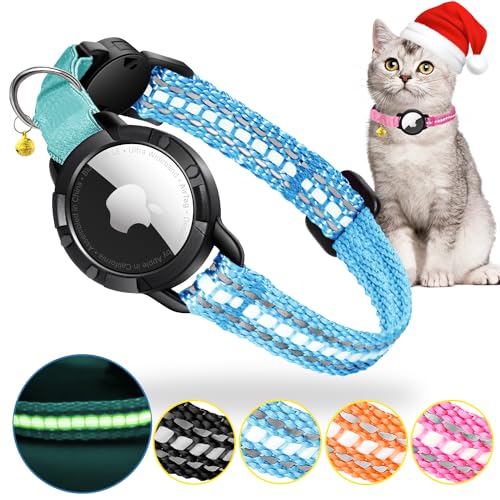 Airtag Katzenhalsband - Integriertes Katzenhalsband Airtag Wasserdicht,Reflektierendes Airtag Halsband Katze Halsband mit Sicherheitsverschluss Gummizug für Kätzchen Klein Hund Airtag Katzenhalsband - Integriertes Katzenhalsband Airtag Wasserdicht,Reflektierendes Airtag Halsband Katze Halsband mit Sicherheitsverschluss Gummizug für Kätzchen Klein Hund von DOMIPHIE