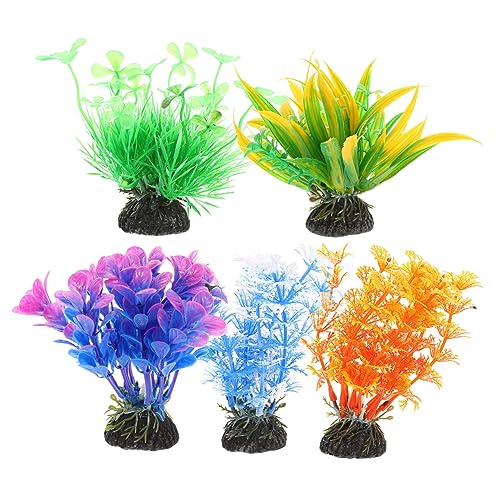 DONFAMDS 5 Stück Künstliche Wasserpflanzen Dekoration für Aquarien Realistische Aquatische Pflanzen für Fischtanks Unterwasser Dekorationen Süßwasser und Meerwasseraquarien DONFAMDS 5 Stück Künstliche Wasserpflanzen Dekoration für Aquarien Realistische Aquatische Pflanzen für Fischtanks Unterwasser Dekorationen Süßwasser und Meerwasseraquarien von DONFAMDS