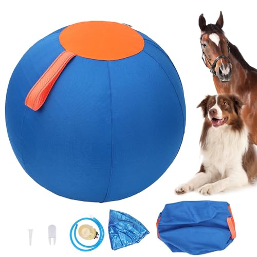DONGKER 18" Pferdeball mit Ballhülle, hochelastischer Pferd Ball Hund Training Übungball Spielzeug mit Inflator Pumpe für Haustier Hunde Ziegen Pferde zu Spielen in Outdoor Unterhaltung DONGKER 18" Pferdeball mit Ballhülle, hochelastischer Pferd Ball Hund Training Übungball Spielzeug mit Inflator Pumpe für Haustier Hunde Ziegen Pferde zu Spielen in Outdoor Unterhaltung von DONGKER