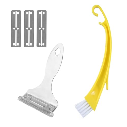 DONGKER Aquarien Algenschaber mit Bürste, Aquarium Algen Rasiermesser Schaber mit Reinigungsbürste und 3 Edelstahlklingen für Glas Fischbecken, Aquarium von DONGKER