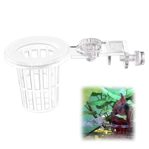DONGKER Aquarium-Pflanzenhalter, hängender Pothos-Halter, 5 cm, höhenverstellbarer Bereich für Aquarien, Wandstärke bis zu 1,5 cm von DONGKER