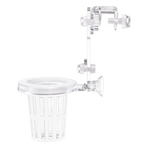 DONGKER Aquarium-Pflanzenhalter, hängender Pothos-Halter, 5 cm, höhenverstellbarer Bereich für Aquarien, Wandstärke bis zu 1,5 cm von DONGKER