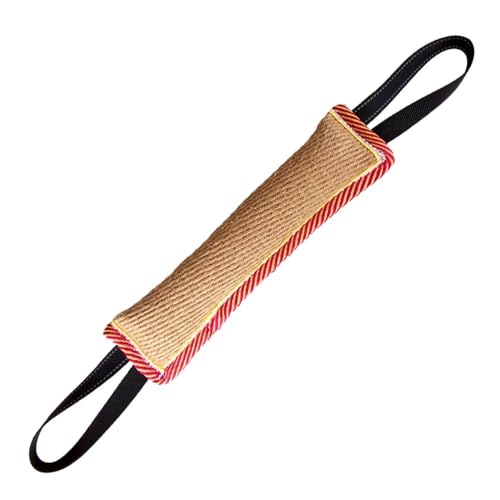 DONGKER Beißwurst Hund, 30cm Jute Zerrspielzeug Hunde mit Zwei Schlaufen, 7cm Breite, Robustes Hundespielzeug Beisswurst für Hunde K9 IGP IPO Obiedence Training von DONGKER