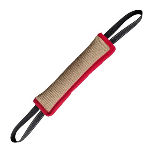 DONGKER Beißwurst Hund, 30cm Jute Zerrspielzeug Hunde mit Zwei Schlaufen, 7cm Breite, Robustes Hundespielzeug Beisswurst für Hunde K9 IGP IPO Obiedence Training von DONGKER