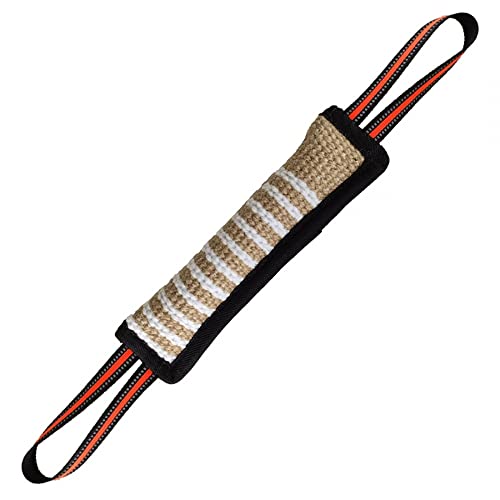 DONGKER Beisswurst für Hunde, 30cm Jute Beisswurst mit Zwei Schlaufen, Robustes Hundespielzeug zum Hund Hunde Training, Tauziehen und Zerrspiele DONGKER Beisswurst für Hunde, 30cm Jute Beisswurst mit Zwei Schlaufen, Robustes Hundespielzeug zum Hund Hunde Training, Tauziehen und Zerrspiele von DONGKER