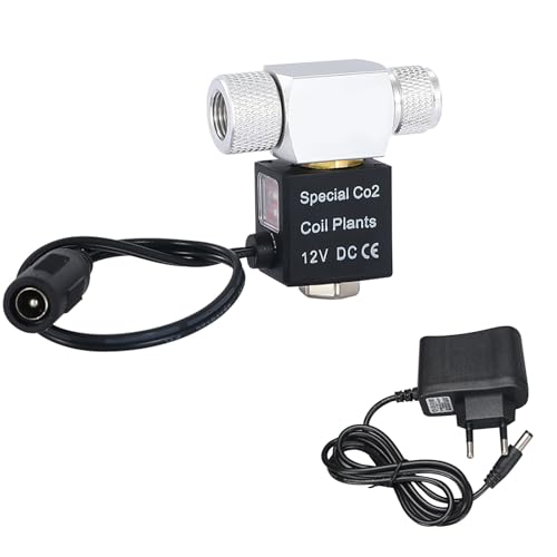 DONGKER CO2 Magnetventil, DC 12V Aquarium CO2 Regler Elektrisches Magnetventil CO2-Systemregler für Aquarien, Wasserpflanzen, Gras wachsen von DONGKER