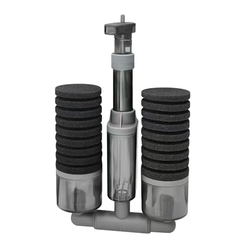 Doppelter Schwammfilter für Aquarien, Luftheber Filter Aquarium, Luftbetriebener Aquarium Innenfilter mit 2 Medienkammern zur Sauerstoffanreicherung und zum Sauerstoffkreislauf im Aquarium Doppelter Schwammfilter für Aquarien, Luftheber Filter Aquarium, Luftbetriebener Aquarium Innenfilter mit 2 Medienkammern zur Sauerstoffanreicherung und zum Sauerstoffkreislauf im Aquarium von DONGKER