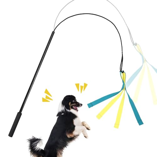 DONGKER Flirtstange für Hunde, ausziehbarer Teaser-Zauberstab für Haustiere, interaktives Hundespielzeug mit rutschfestem Schwammgriff für kleine, mittelgroße und große Hunde DONGKER Flirtstange für Hunde, ausziehbarer Teaser-Zauberstab für Haustiere, interaktives Hundespielzeug mit rutschfestem Schwammgriff für kleine, mittelgroße und große Hunde von DONGKER