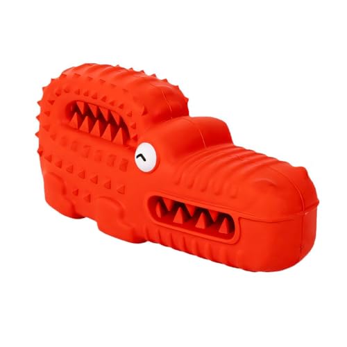 DONGKER Füllbares Hundespielzeug, Robust Gummi Kauspielzeug für Aggressives, Zahnspielzeug in Alligatorform für Hund Welpen Haustier zur Zahnreinigung und Langsames Fressen von DONGKER