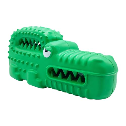 DONGKER Füllbares Hundespielzeug, Robust Gummi Kauspielzeug für Aggressives, Zahnspielzeug in Alligatorform für Hund Welpen Haustier zur Zahnreinigung und Langsames Fressen von DONGKER