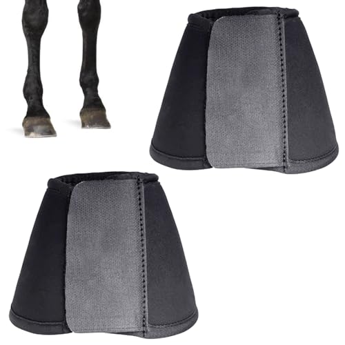 DONGKER Hufglocken, 1 Paar Hufschutz Gamaschen, Neopren Springglocken mit Klettverschluss für Pferde für Reisen, Training, Reitschild, Weideschutz gegen Hufschlagtraumata DONGKER Hufglocken, 1 Paar Hufschutz Gamaschen, Neopren Springglocken mit Klettverschluss für Pferde für Reisen, Training, Reitschild, Weideschutz gegen Hufschlagtraumata von DONGKER