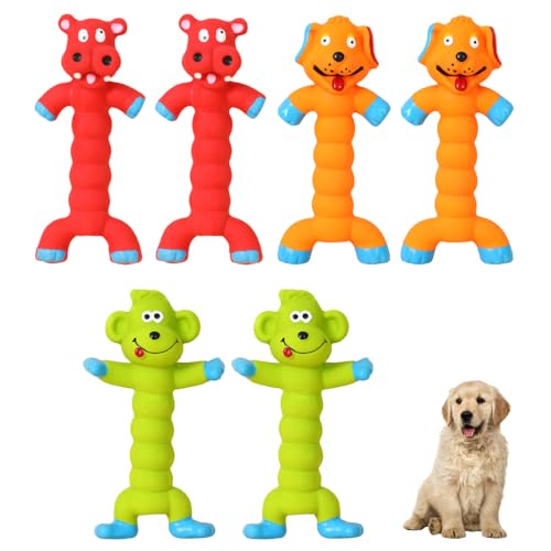 DONGKER Hund Quietschspielzeug, 3/6 Stück süßes Latex Hundespielzeug, Quietschend Kauspielzeug mit unterem Schallloch für Welpen, kleine und mittelgroße Hunde DONGKER Hund Quietschspielzeug, 3/6 Stück süßes Latex Hundespielzeug, Quietschend Kauspielzeug mit unterem Schallloch für Welpen, kleine und mittelgroße Hunde von DONGKER