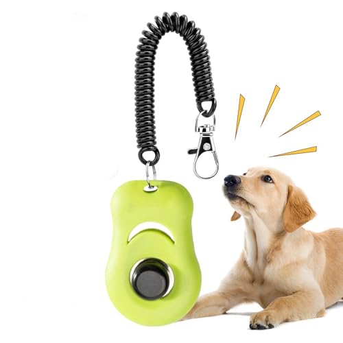DONGKER Hunde Clicker, 1 Stück Hundeklicker, Klicker Klickertraining mit Großem Knopf und Handschlaufe für Katzen, Hunde, Pferde von DONGKER