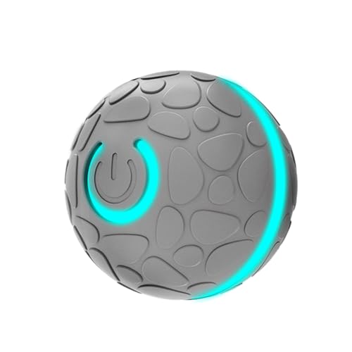 DONGKER Hunde Jumping Ball Spielzeug, Selbstrollender Hundespielzeug Bälle mit LED-Leuchten, ø6,6cm, USB Wiederaufladbar Intelligenter Automatischer Sprungspielzeug für Katzen Hunde von DONGKER