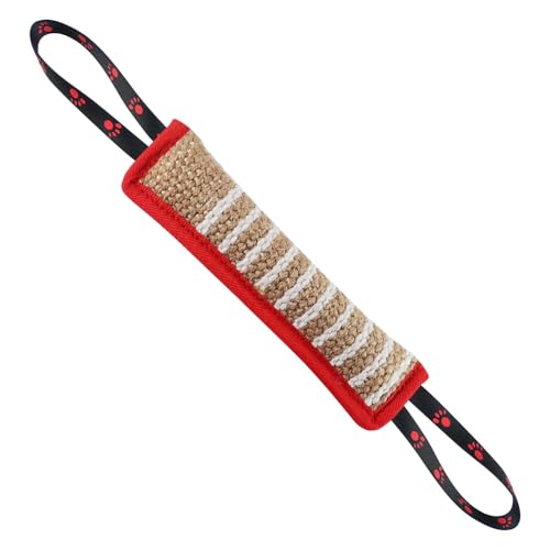 DONGKER Beisswurst für Hunde, 30cm Jute Hundespielzeug mit 2 Griff, Hundebiss Schlepper Spielzeug für Hunde Hunde IGP IPO Obiedence Schutzhund Training DONGKER Beisswurst für Hunde, 30cm Jute Hundespielzeug mit 2 Griff, Hundebiss Schlepper Spielzeug für Hunde Hunde IGP IPO Obiedence Schutzhund Training von DONGKER