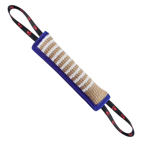 DONGKER Beisswurst für Hunde, 30cm Jute Hundespielzeug mit 2 Griff, Hundebiss Schlepper Spielzeug für Hunde Hunde IGP IPO Obiedence Schutzhund Training DONGKER Beisswurst für Hunde, 30cm Jute Hundespielzeug mit 2 Griff, Hundebiss Schlepper Spielzeug für Hunde Hunde IGP IPO Obiedence Schutzhund Training von DONGKER