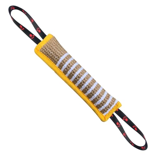DONGKER Beisswurst für Hunde, 30cm Jute Hundespielzeug mit 2 Griff, Hundebiss Schlepper Spielzeug für Hunde Hunde IGP IPO Obiedence Schutzhund Training DONGKER Beisswurst für Hunde, 30cm Jute Hundespielzeug mit 2 Griff, Hundebiss Schlepper Spielzeug für Hunde Hunde IGP IPO Obiedence Schutzhund Training von DONGKER