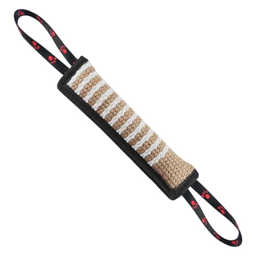 DONGKER Beisswurst für Hunde, 30cm Jute Hundespielzeug mit 2 Griff, Hundebiss Schlepper Spielzeug für Hunde Hunde IGP IPO Obiedence Schutzhund Training DONGKER Beisswurst für Hunde, 30cm Jute Hundespielzeug mit 2 Griff, Hundebiss Schlepper Spielzeug für Hunde Hunde IGP IPO Obiedence Schutzhund Training von DONGKER